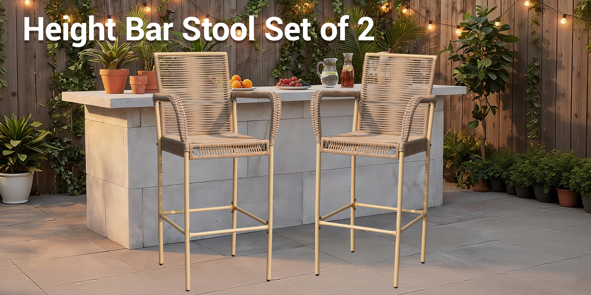 Height Bar Stool Set of 2