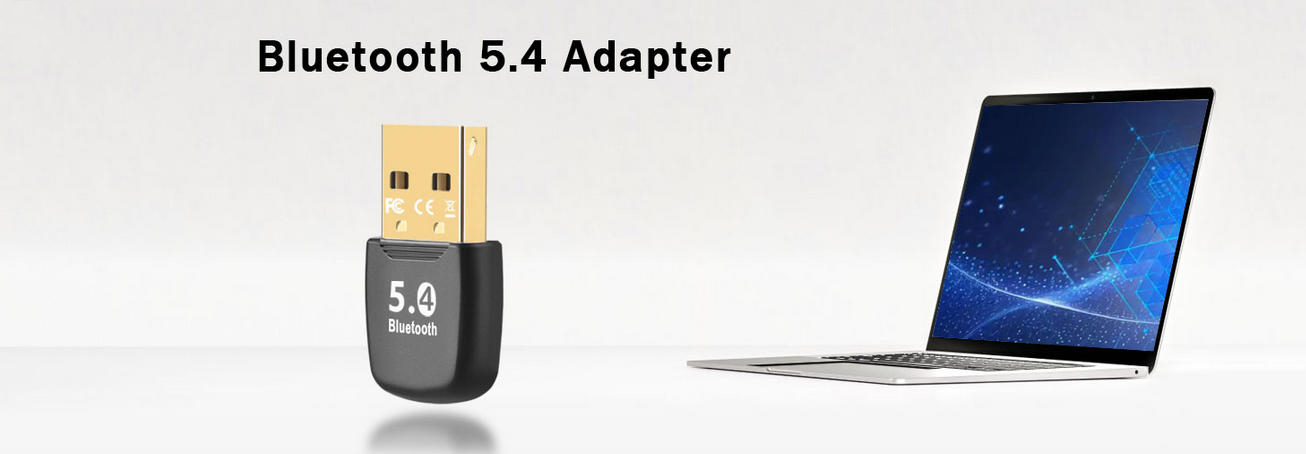 USB Bluetooth 5.4 Adapter for PC, USB Wireless Bluetooth Adapter Dongle Receiver