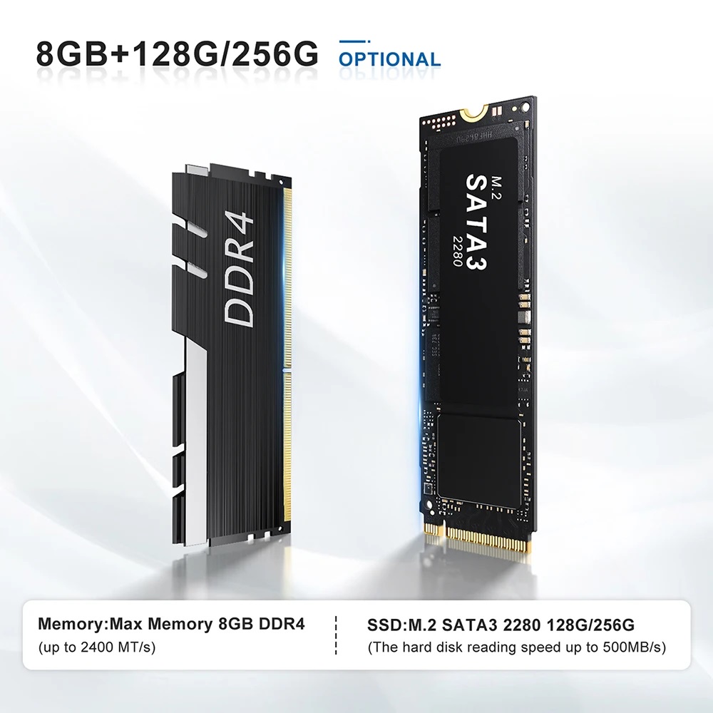 Beelink Mini PC GK Mini Intel Celeron J4125(Up to 2.7GHz), 8GB DDR4 RAM  128GB NVME SSD, Intel UHD Graphics 600, Windows 10 Pro, Dual HDMI  4K60Hz/WiFi 6/BT 4.0 