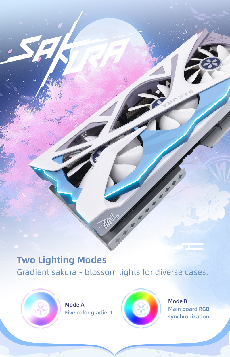 Yeston Sakura Radeon RX 9070 16G GDDR6 256bit 4nm Desktop computer