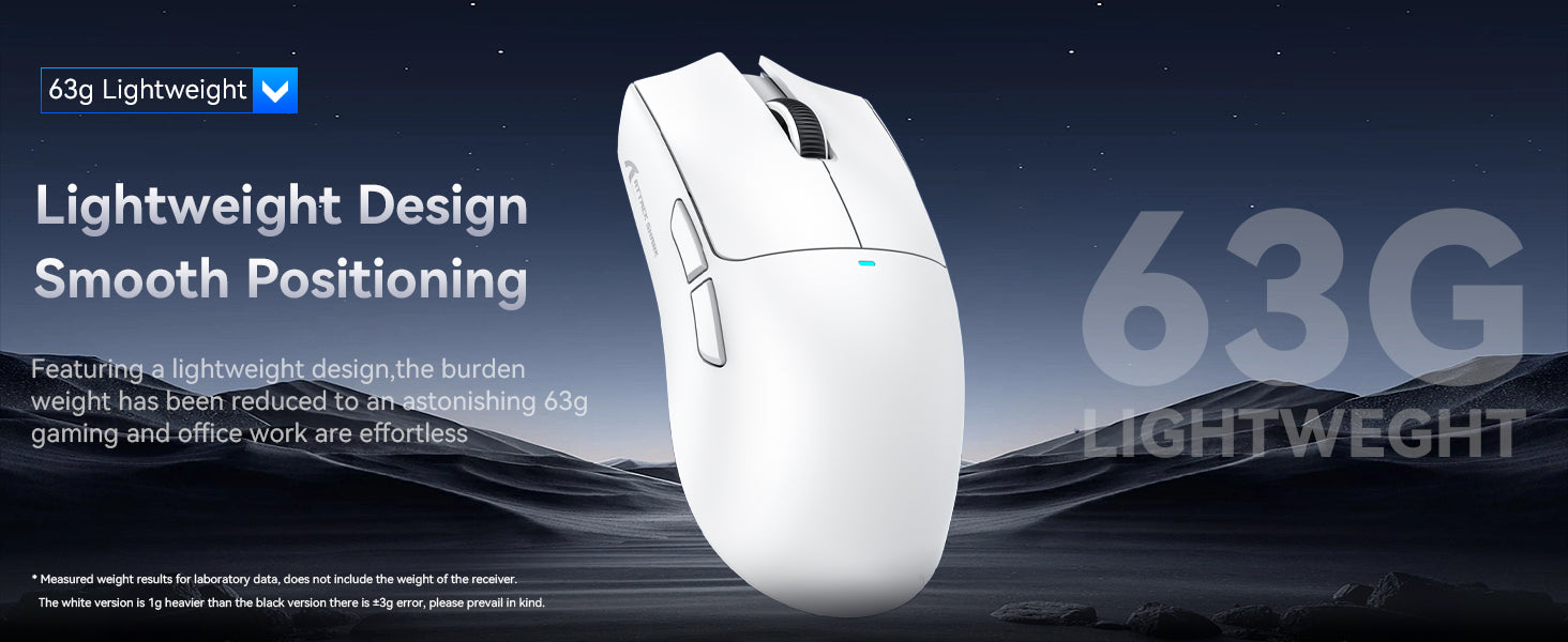 X11 Lightweight Wireless Gaming Mouse with RGB Charging Dock, Tri-Mode-2.4G/USB-C Wired/BT