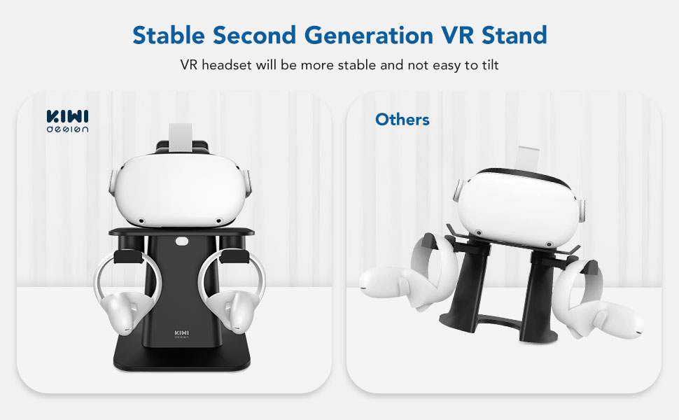 KIWI design Upgraded VR Stand Headset Display And Controller Holder