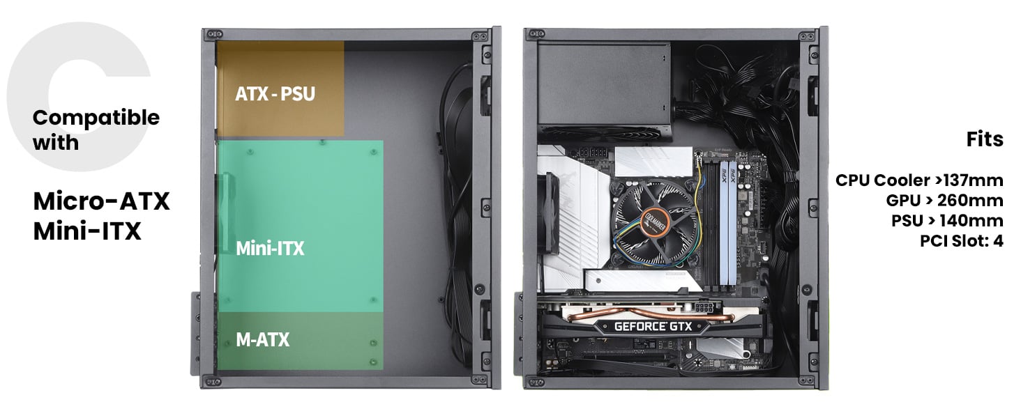 zalman cubix compact mini pc case matx mini itx dtx
