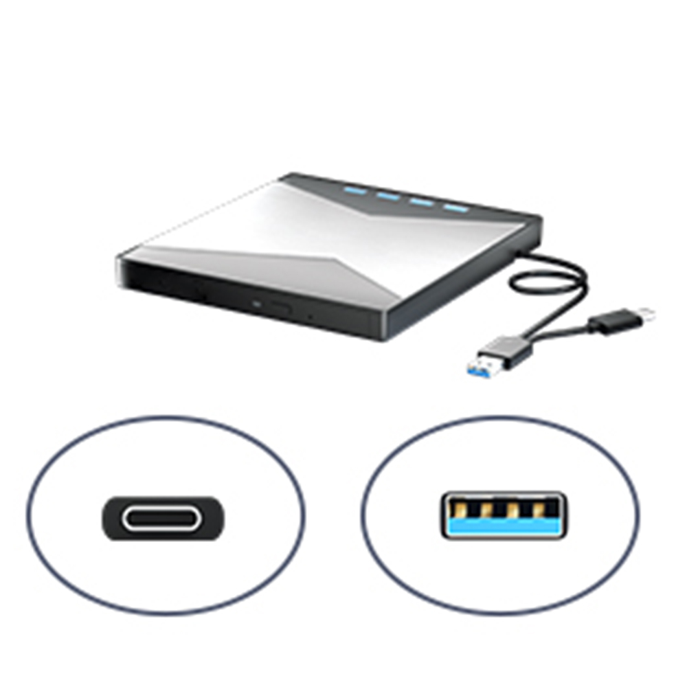 2-in-1 TYPE-C &amp; USB 3.0 Cable The 4k Bluray player is exclusively compatible with laptop or desktop