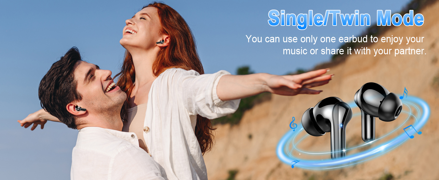 Wireless Earbuds, Bluetooth 5.4 Headphones Deep Bass, 50H Playtime In Ear Earphones