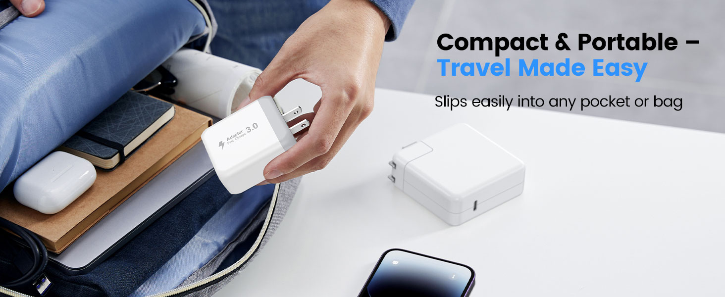 40W USB C Charger Block, 2-Pack Wall Charger, 4-Port Fast Charging Block Power Adapter