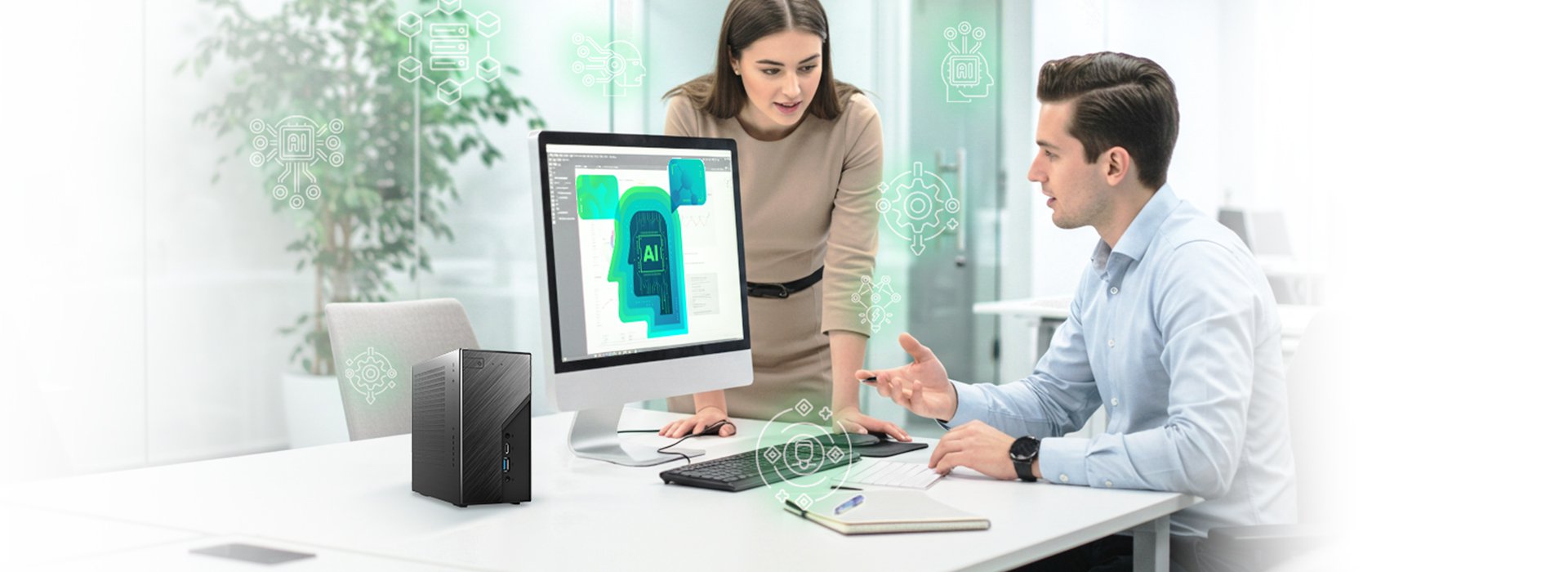 ASRock Deskmini B860W Intel Socket LGA1851 Black Barebone