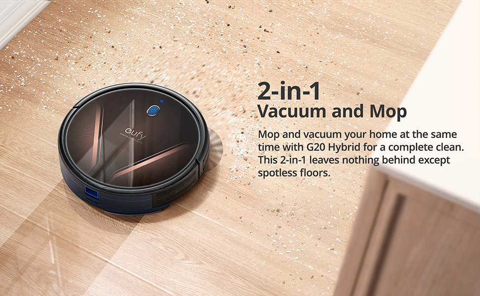 eufy by Anker, RoboVac G20 Hybrid, Robot Vacuum, Smart Dynamic