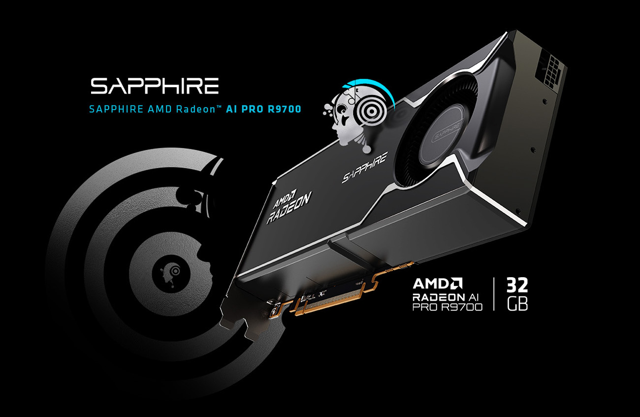 Sapphire AI PRO Radeon AI Pro R9700 Graphics Card