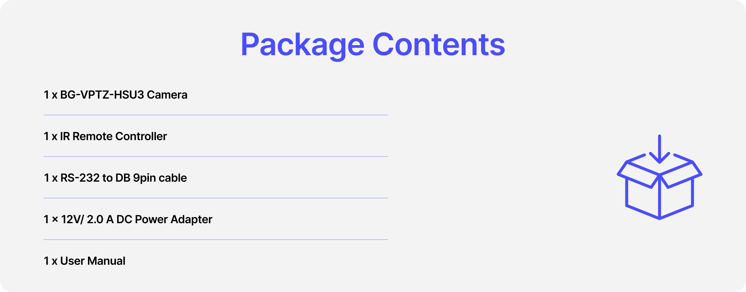 package contents