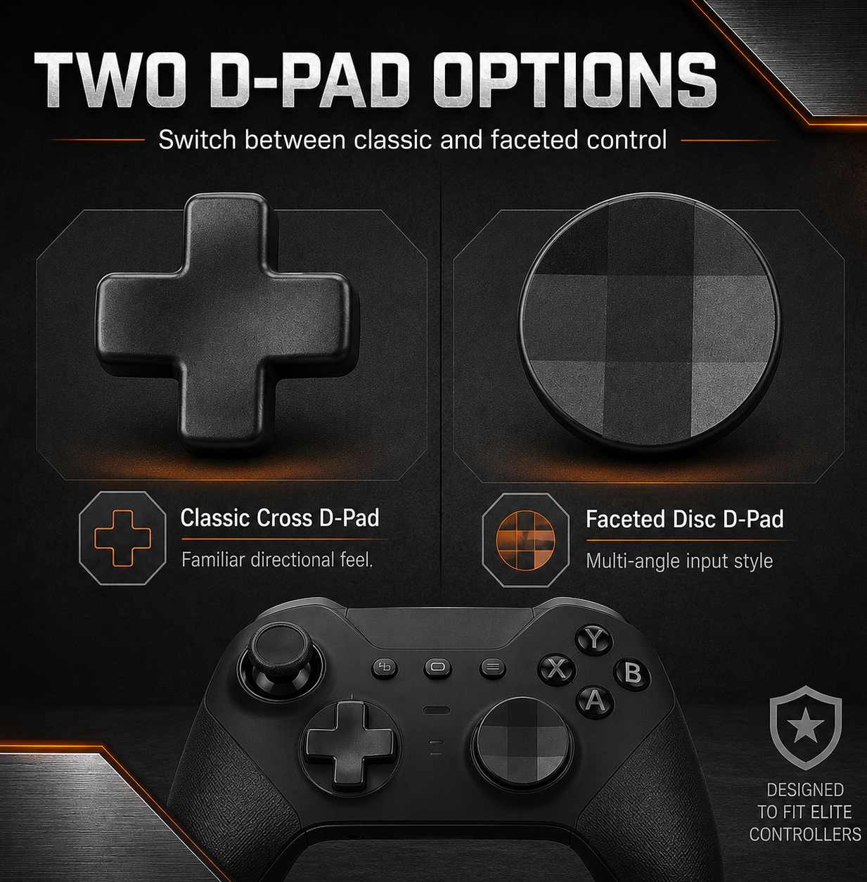 xbox elite d pad replacement, cross d pad, faceted disc d pad