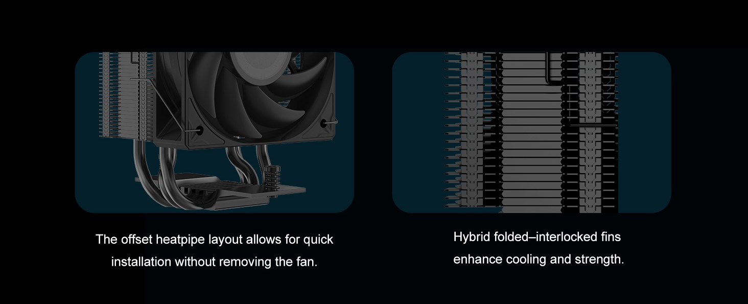 SAMA X30 Single-Tower CPU Air Cooler Black