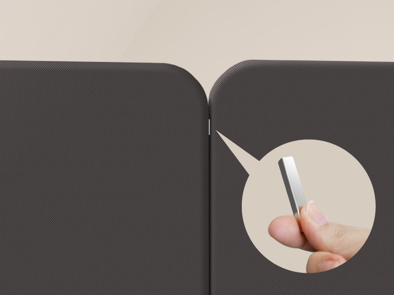 standing divider iron panel connection