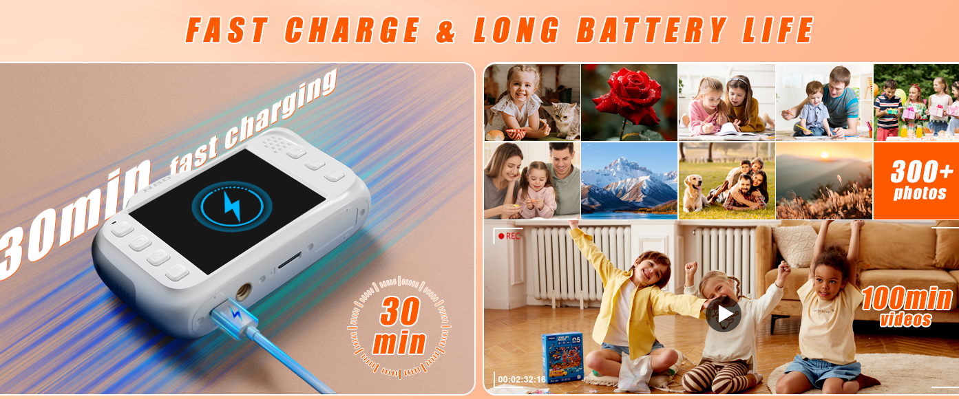 Fast charge and long battery life