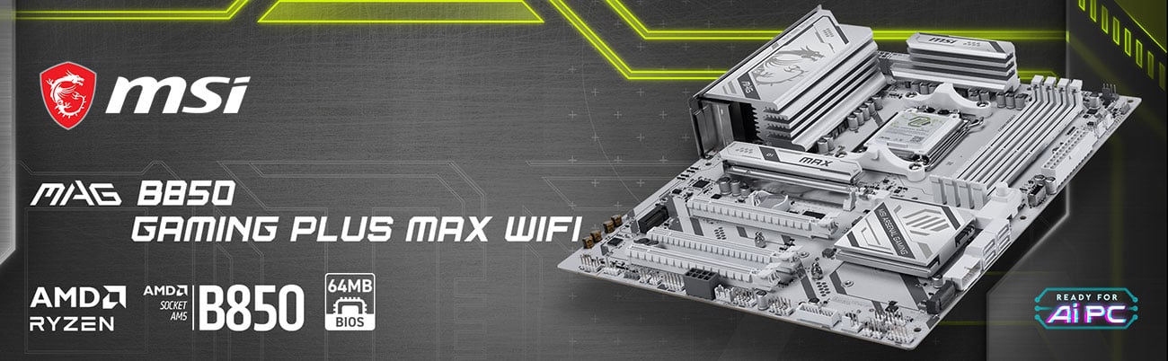 MSI MAG B850 GAMING PLUS MAX WIFI Motherboard