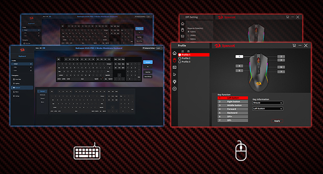 Redragon Wireless K526 PRO Membrane Keyboard & M693 PRO Gaming Mouse Combo