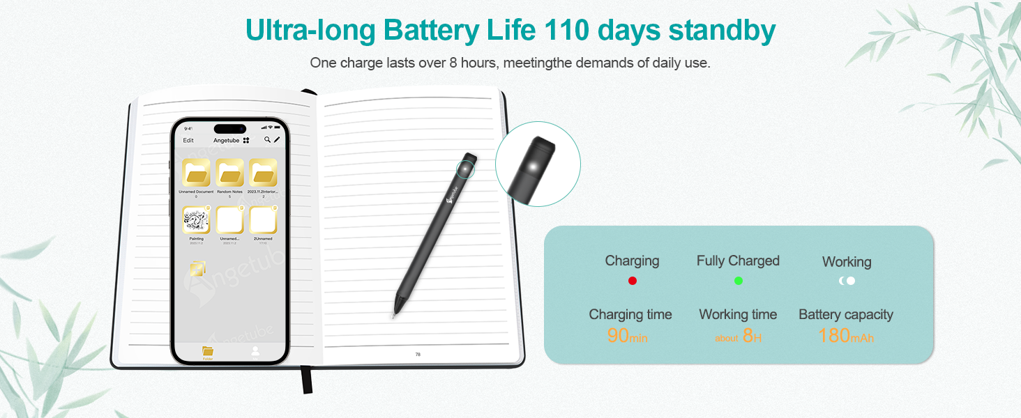 Ultra-long Battery Life 110 days standby