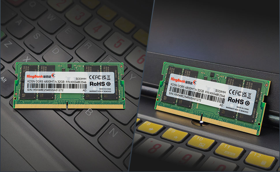 Kingbank 32GB 262-Pin DDR5 SO-DIMM DDR5 4800 (PC4 38400) Laptop Memory