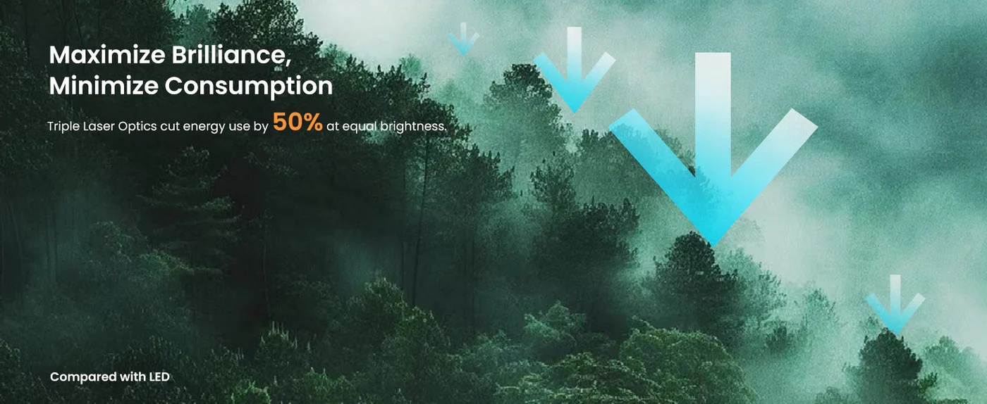 JmGO N1S Infinity 4K UHD Triple Laser Projector 