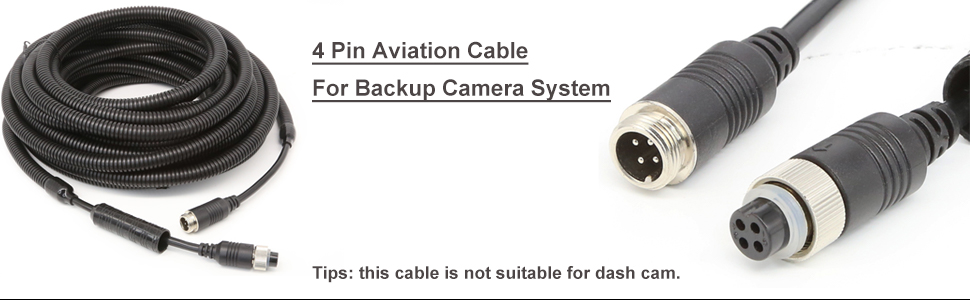 4 pin aviation cable for backup camera stystem
