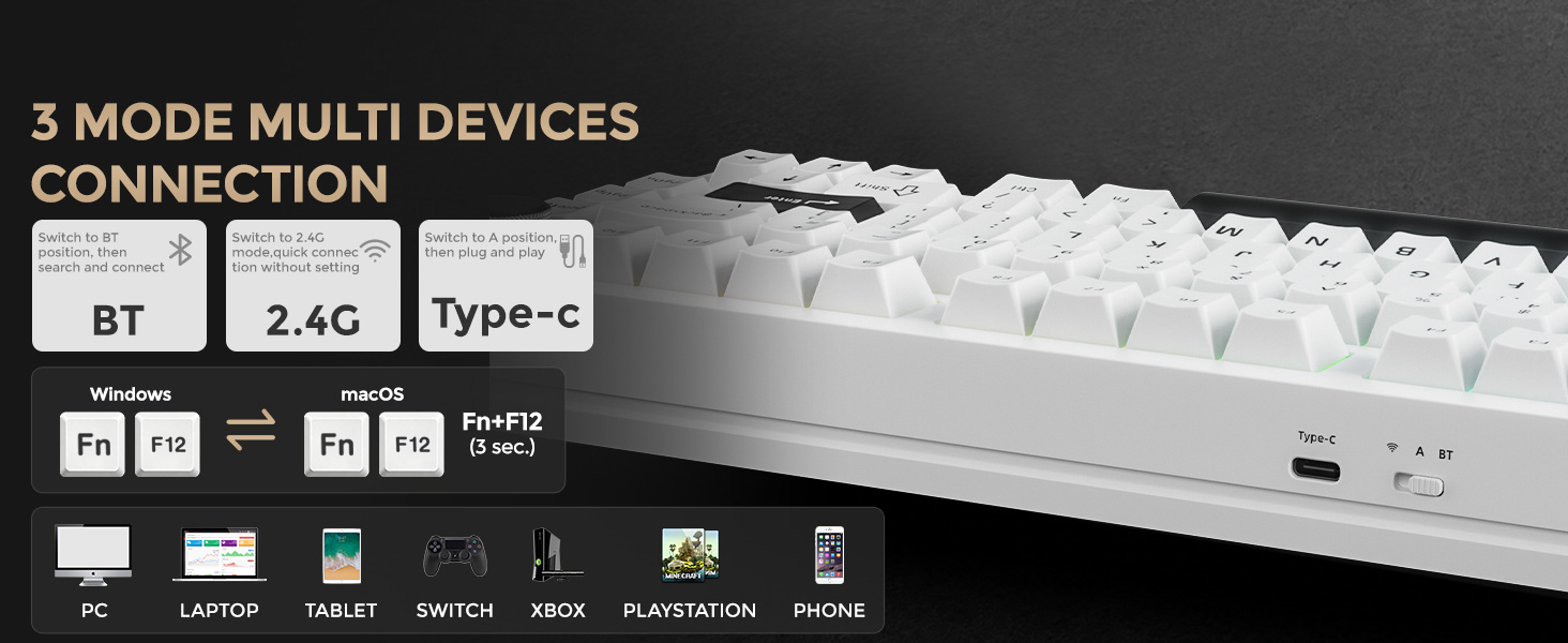 DAREU FLEX75 Wireless Mechanical Keyboard