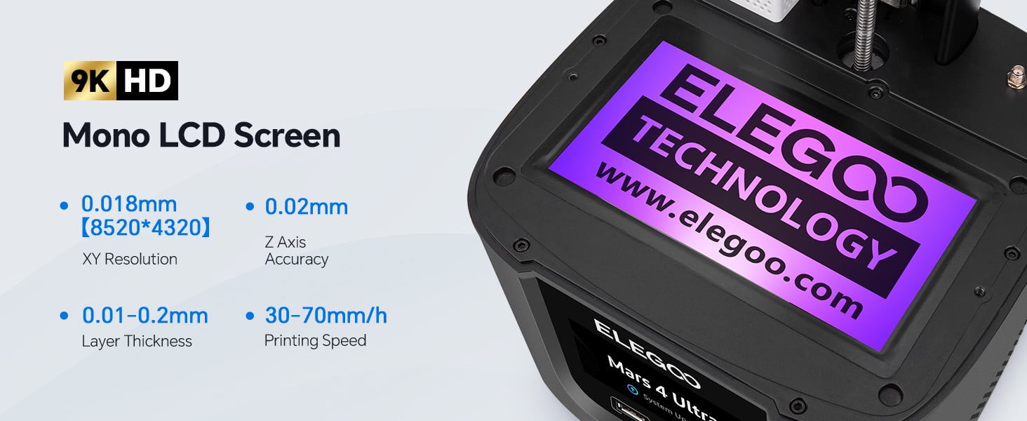 Elegoo Mars 4 Ultra - Imprimante 3D LCD 9K