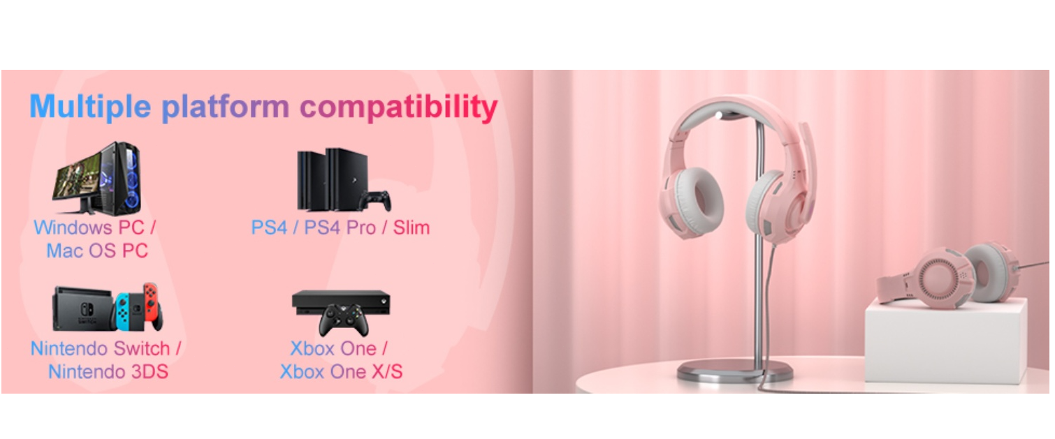 3.5mm Wired Headset, Compatible with PC, Mac, PS4, Xbox, Switch