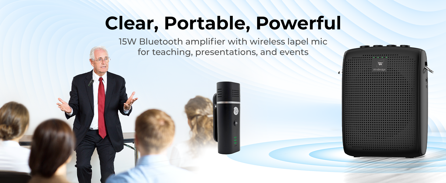 This WB006 wireless system combines portability, ease of use, and the flexibility of a lavalier mic.