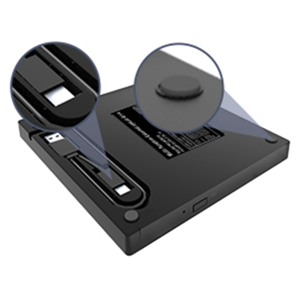 Anti-slip Rubber Feet The Bluray drive is also fitted with non-slip rubber feet for added stability