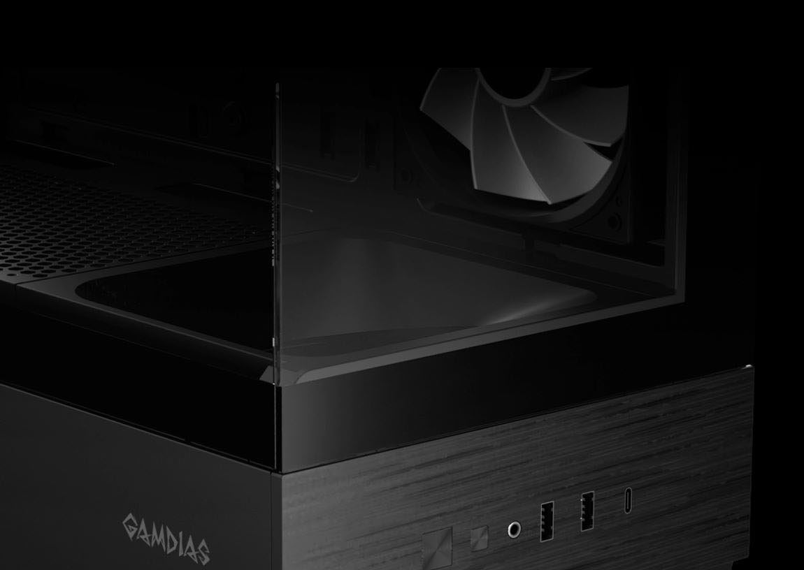 GAMDIAS ATLAS E5M GPU-Airflow Micro-ATX Case & HELIOS P1-650G 650W 80+ Gold PSU Combo Starter Kit