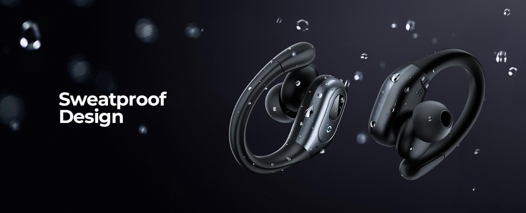 True Wireless Earbuds, Bluetooth 5.3 Sport Wireless Headphone with LED Charging Case, 90H Playback