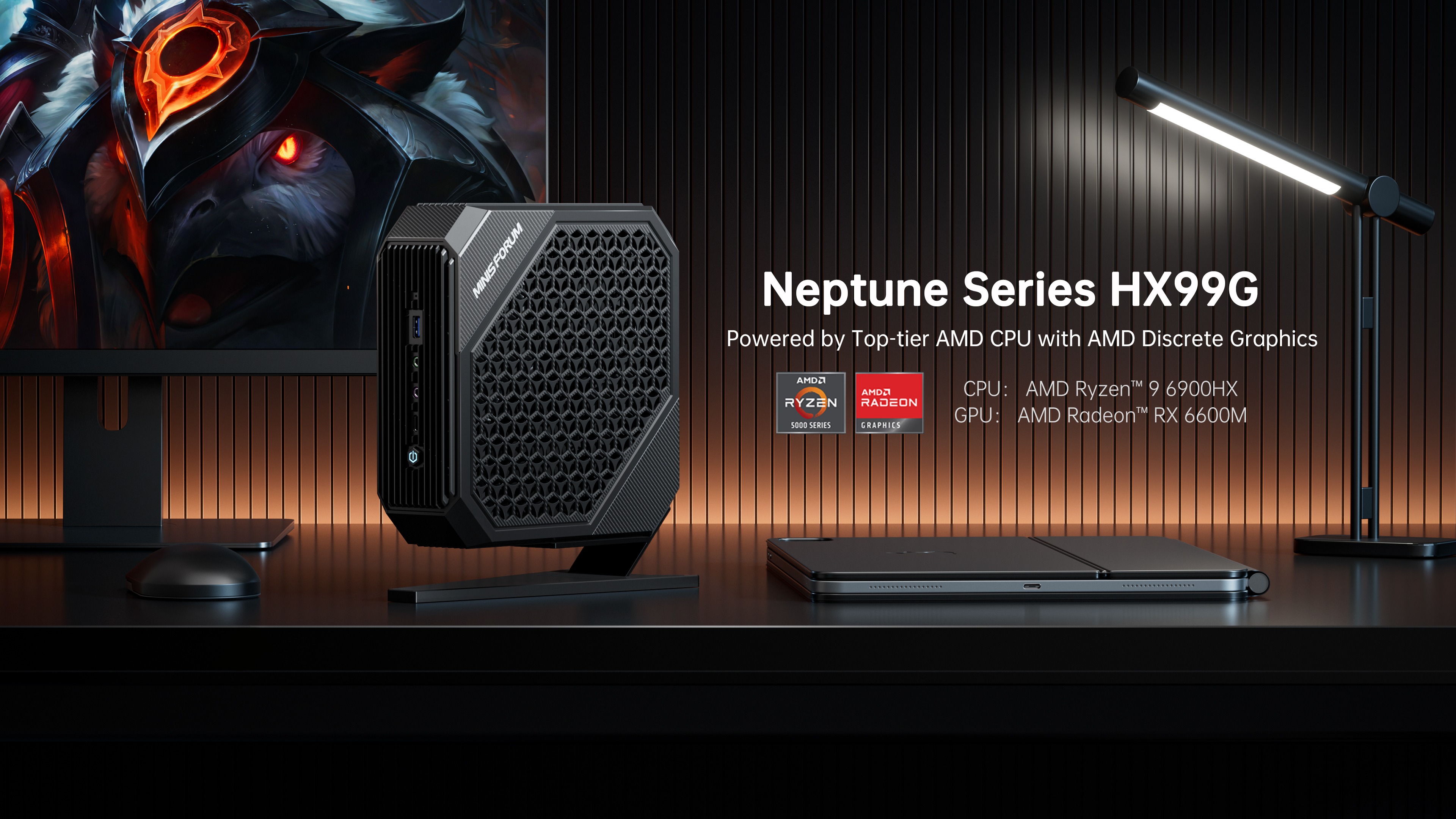 MINISFORUM Neptune HX99G Mini PC Windows 11 Pro AMD Ryzen 9 6900HX