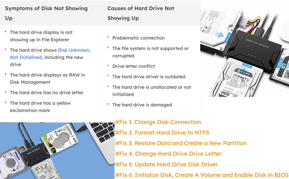 Are your hard drives new or old, internal or external, not showing up in File Explorer or Disk Manag