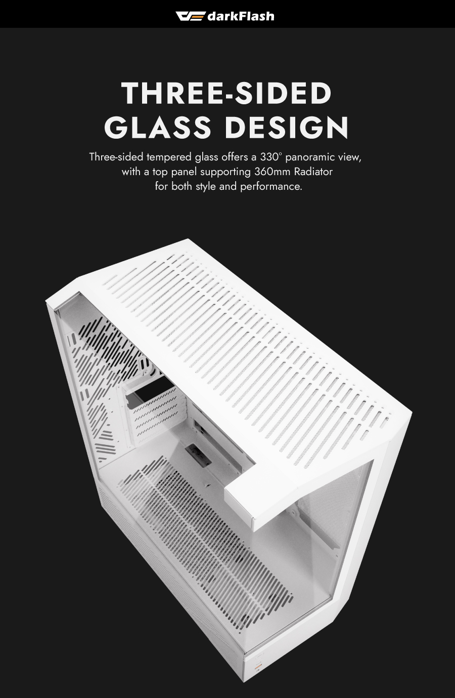 darkFlash DY460 ATX PC Case White