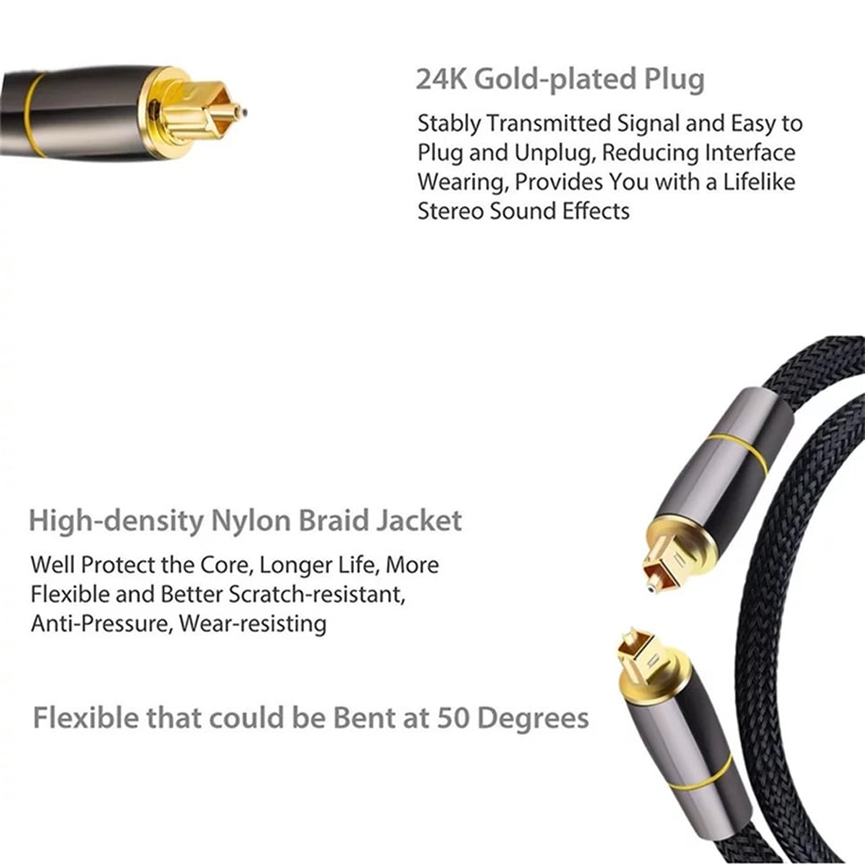 Premium Toslink to Toslink Digital Optical Audio Cable for Astro Gami –  Ancable