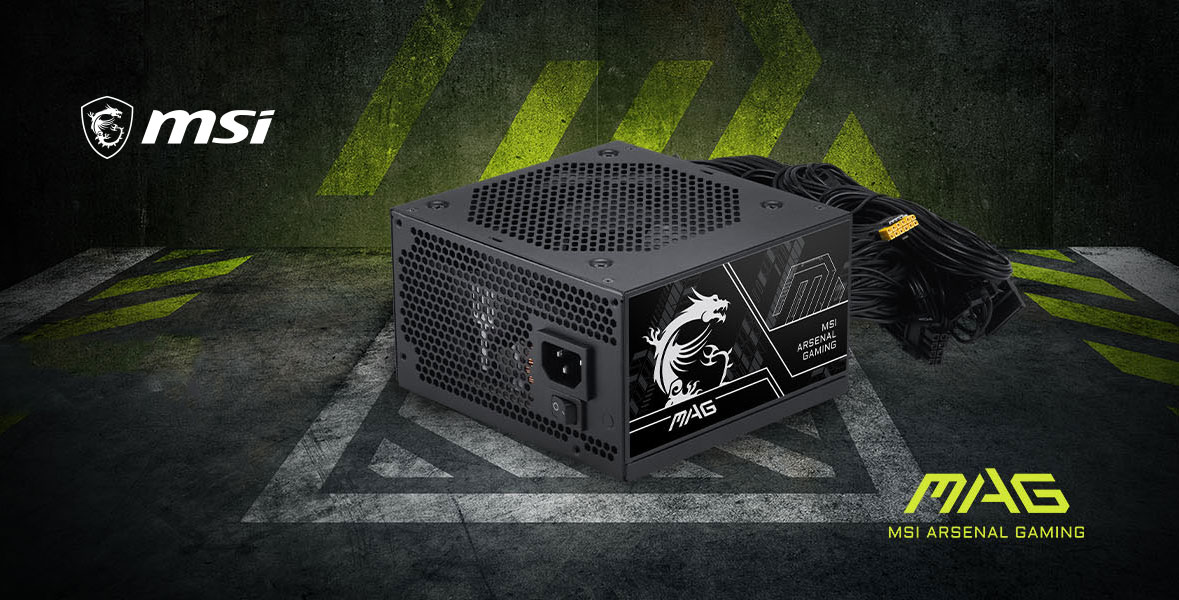  MSI MAG A650BN PCIE5 Non-Modular Compact Gaming 650W Power Supply