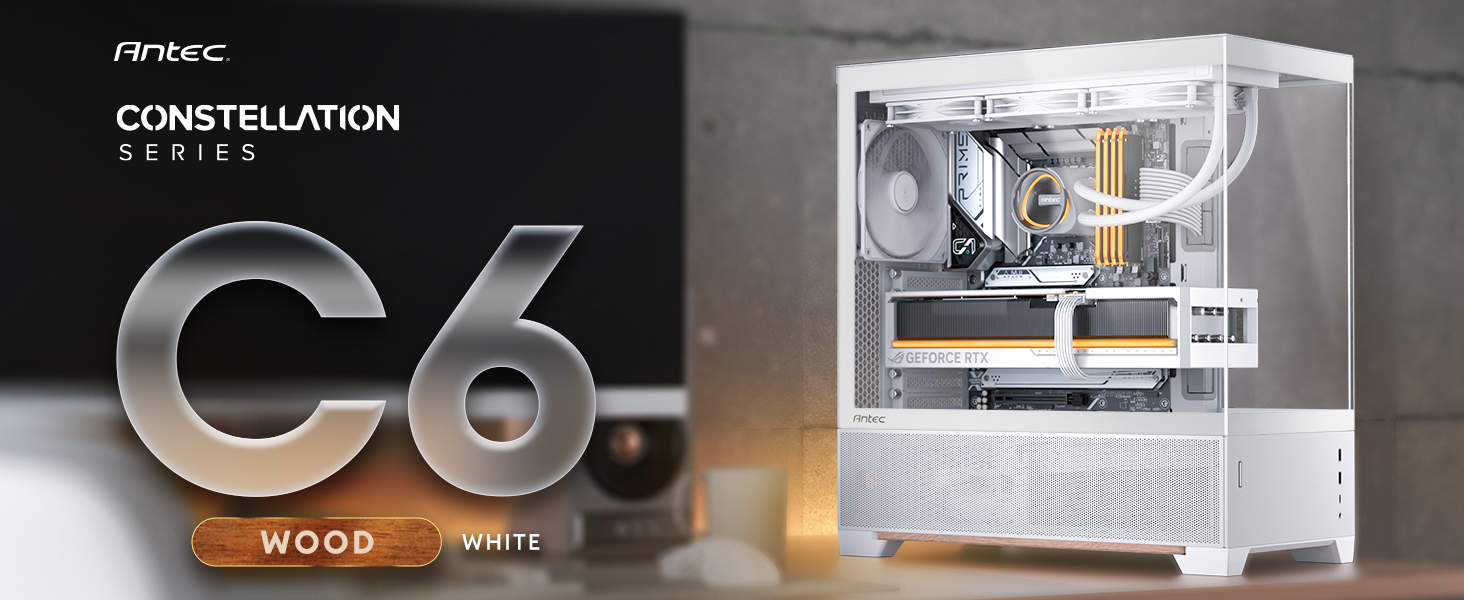 Antec C6 Wood White Mid-Tower Case