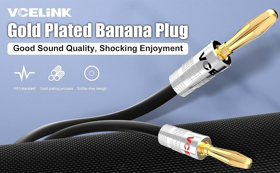 VCELINK Gold Plated Banana Plug