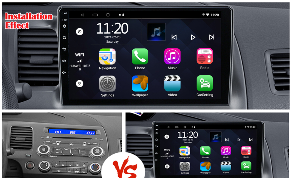 Android 10 Car Stereo Compatible with CarPlay&Android Auto,10 Inch Touch Screen Car Radio