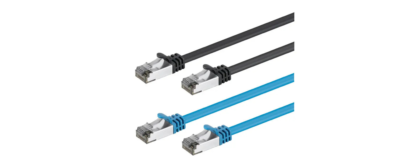 Cat8 5ft Blue Patch Cable, Double Shielded (S/FTP), 26AWG, 2GHz, 40G, Pure Bare Copper, Snagless RJ4