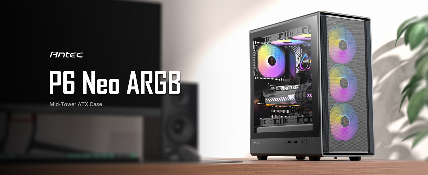 Antec P6 Neo ARGB Mid-Tower ATX PC Case