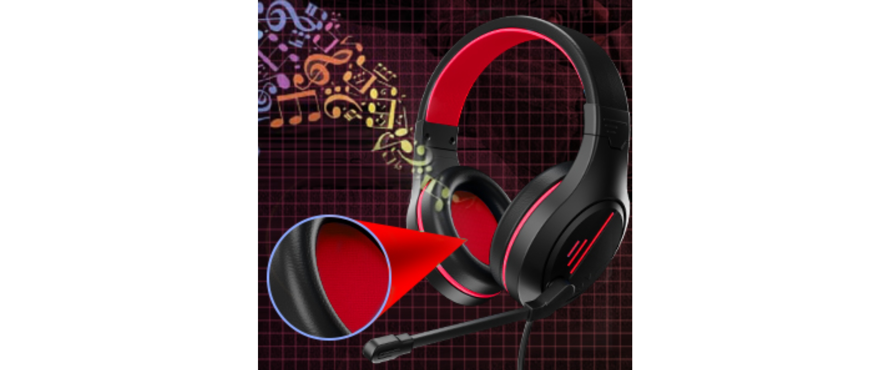 INMISS MH601X, Soft Ear Cushions, Stereo Audio