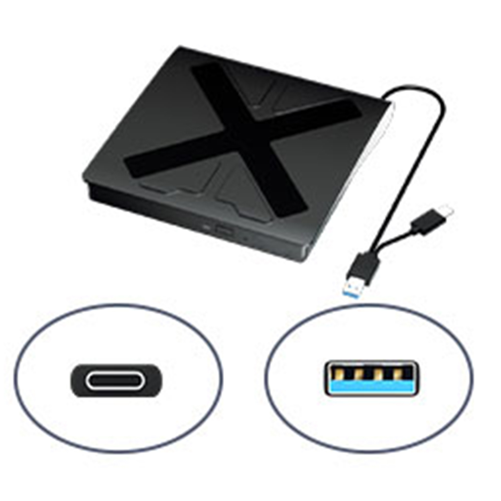 External Blu Ray Drive, USB 3.0 and Type-C Blu Ray Burner Portable Blu Ray DVD/CD/BD Player