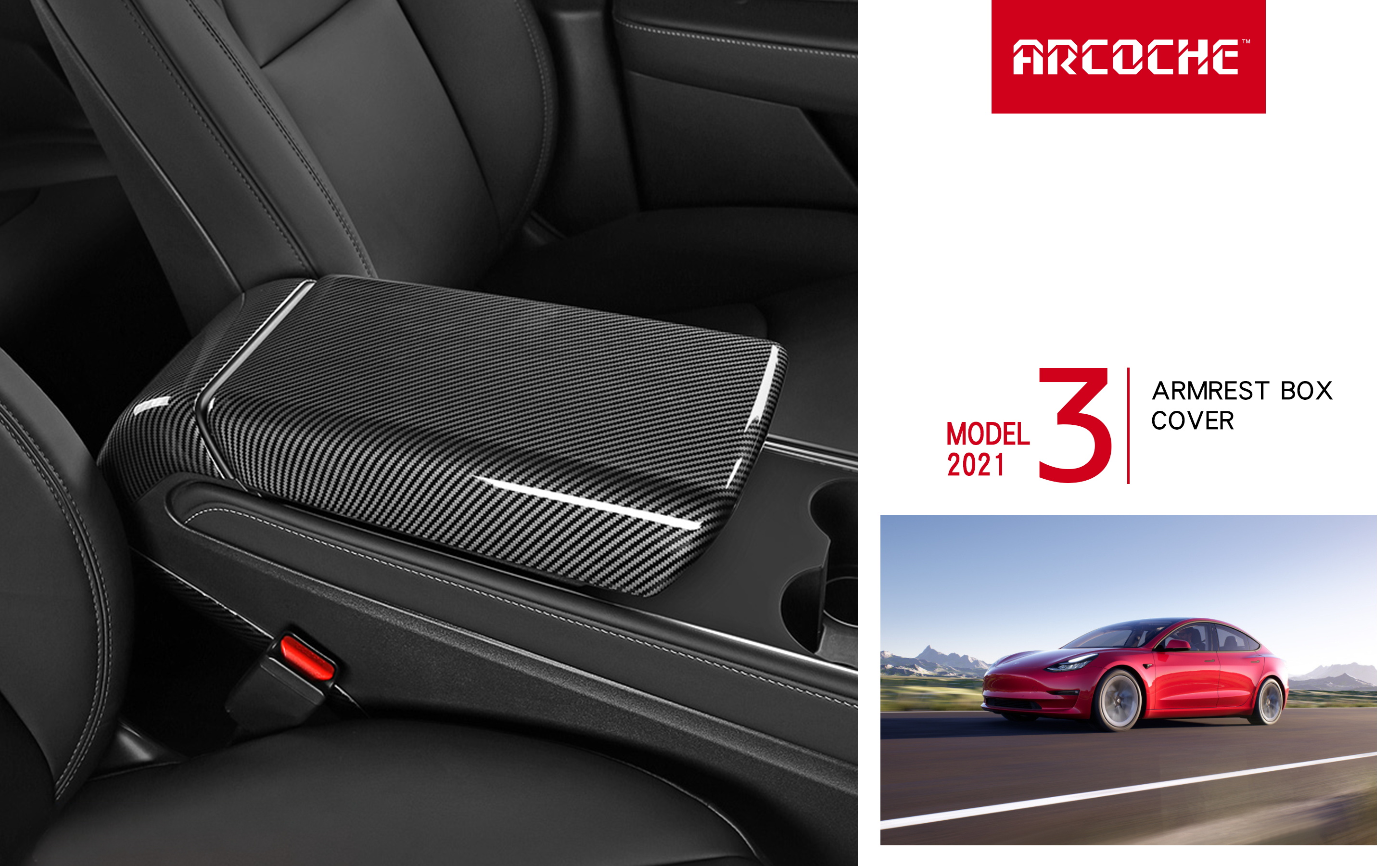 Tesla Model 3 Center Console Armrest