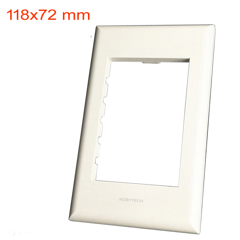 Wall Plate with RJ11 + RJ11 + RJ45 Keystone