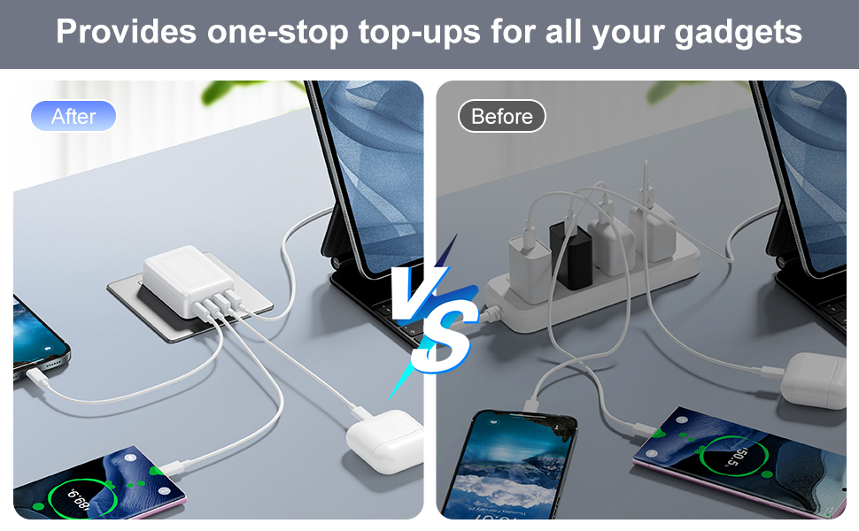 Portable Ultra-Slim Flat Wall Charger with Foldable Plug