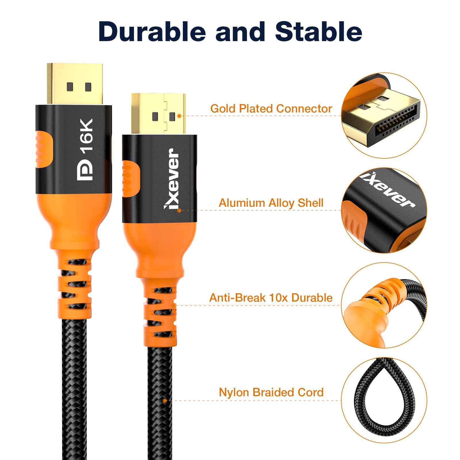 16K DP 2.0 Cable Cord