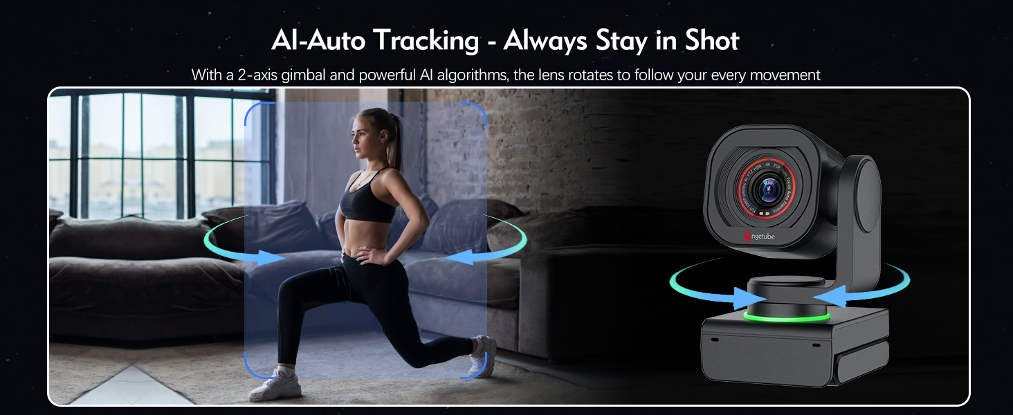 AI-Auto Tracking - Always Stay in Shot