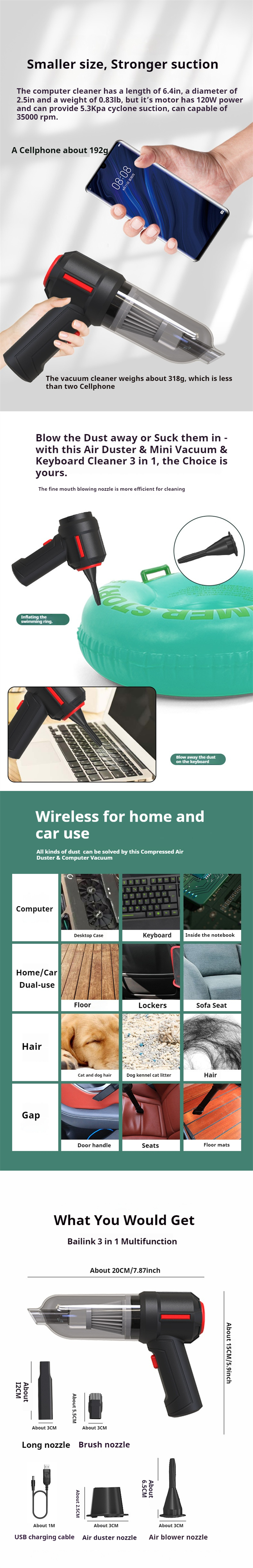 Air Duster - Computer Vacuum Cleaner