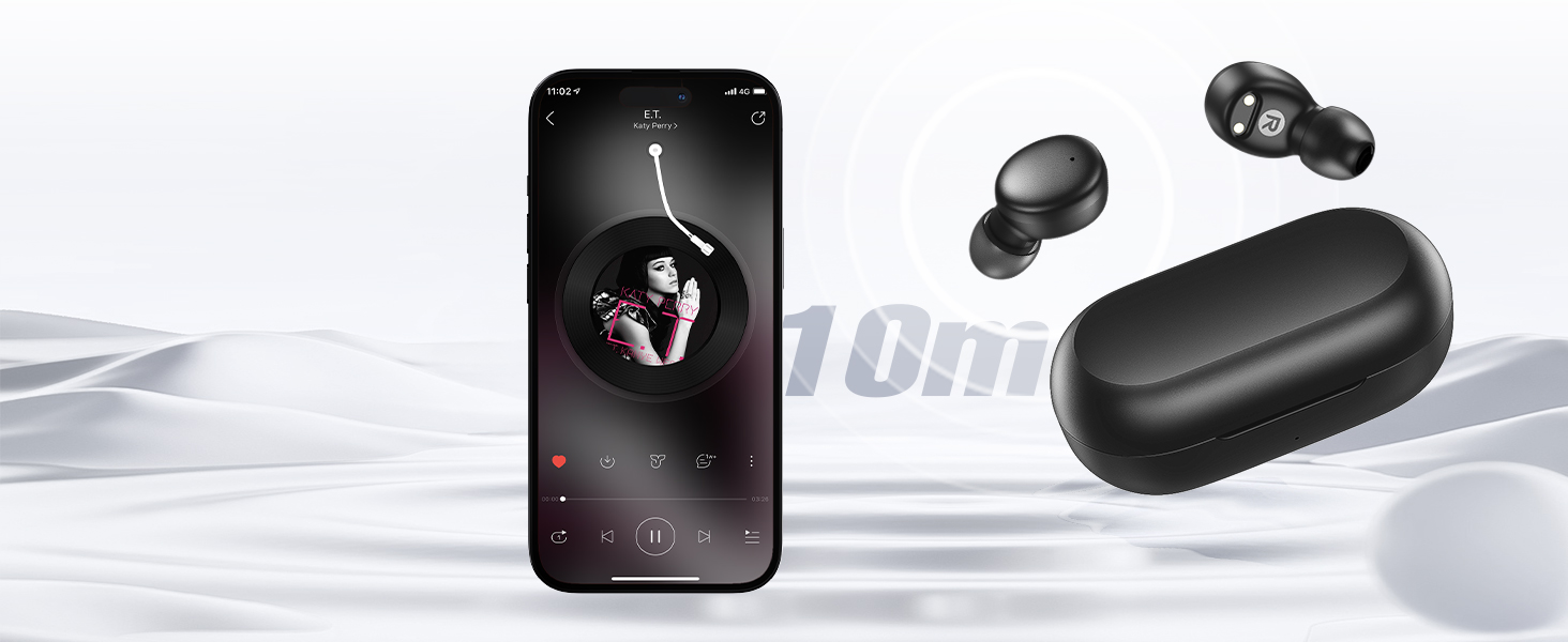 kurdene Wireless Earbuds Bluetooth 5.3 Light Weight in Ear Headphones